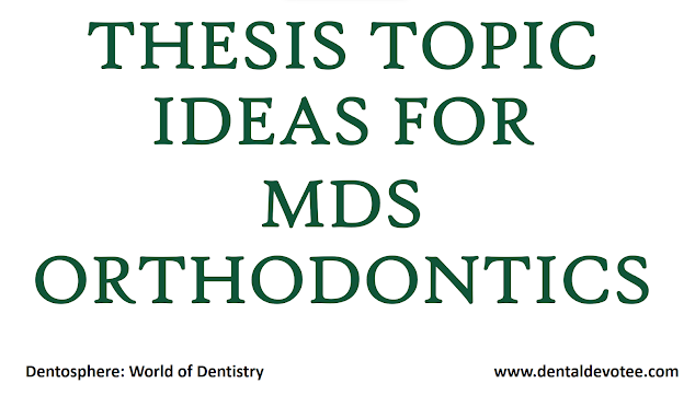 topic for thesis in dentistry